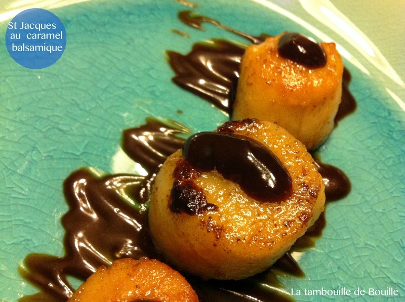 Noix De St Jacques Avec Caramel Au Vinaigre Balsamique La Tambouille