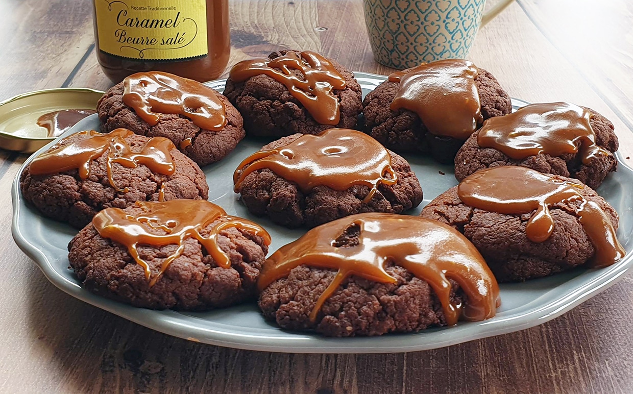 Cookies Chocolat Caramel Coulant - La Tambouille De Bouille